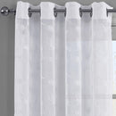 Brook Embroidered Grommet Top Sheer Window Curtain Pair (Set of 2 )-Wholesale Beddings