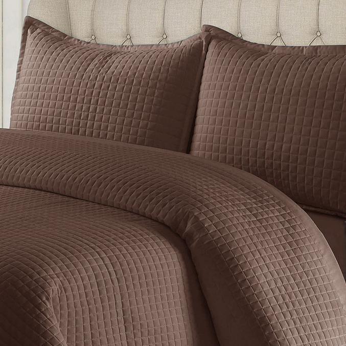 Brown Coverlet / Bedspread Set Reversible-Wholesale Beddings