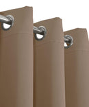 Cappuccino Ava Blackout Weave Curtain Panels With Tie Backs Pair (Set Of 2)-Wholesale Beddings