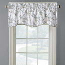 Chloe Scalloped Decorative Rope Embroidered Lined Valance 52"Wx17"L (Single)-Wholesale Beddings