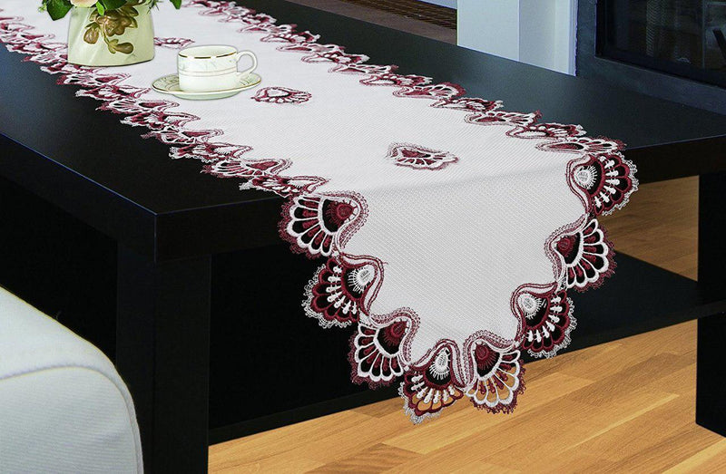 Crest Luxury Embroidered Table Runner, Top Dinner Kitchen Table Runner-Wholesale Beddings