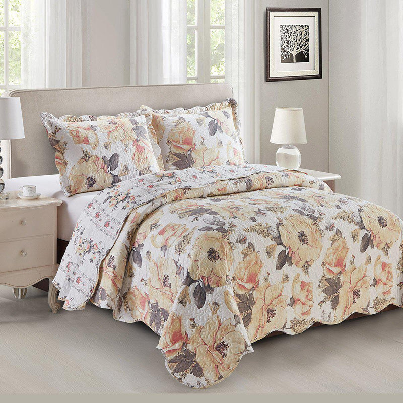 Deema Oversize Quilt Set / Bed Spread Set-Wholesale Beddings