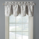 Doris Lined Valance Scalloped Decorative Rope Embroidered 52"Wx17"L (Single)-Wholesale Beddings