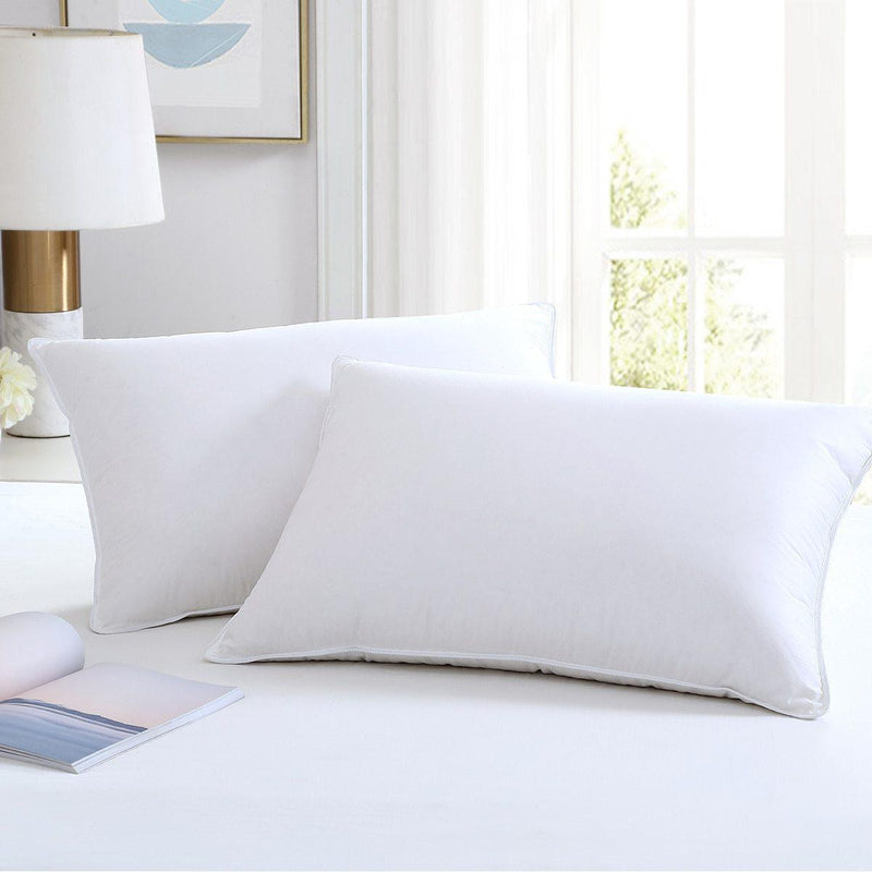 Down Pillows 500 Thread Count Neck Support Pillow (Single)-Wholesale Beddings