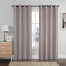 Empress Embroidered 110Wx90L Curtains With Grommet Top Jacquard Drapes (Set of 2)-Wholesale Beddings