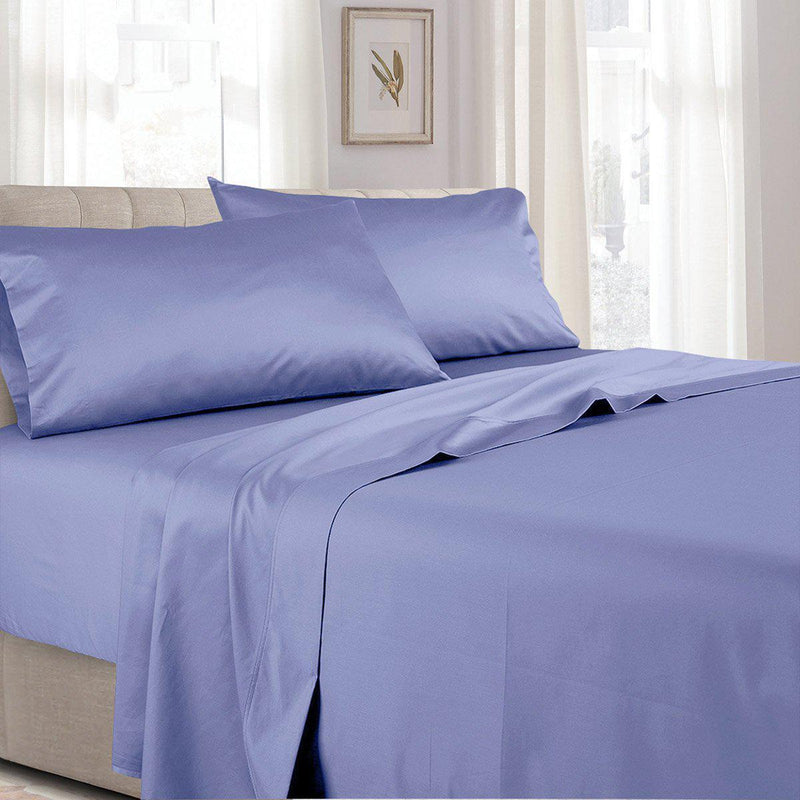 Flex Top King Sheet Set 340 All Cotton Sateen (Half Split Fitted)-Wholesale Beddings