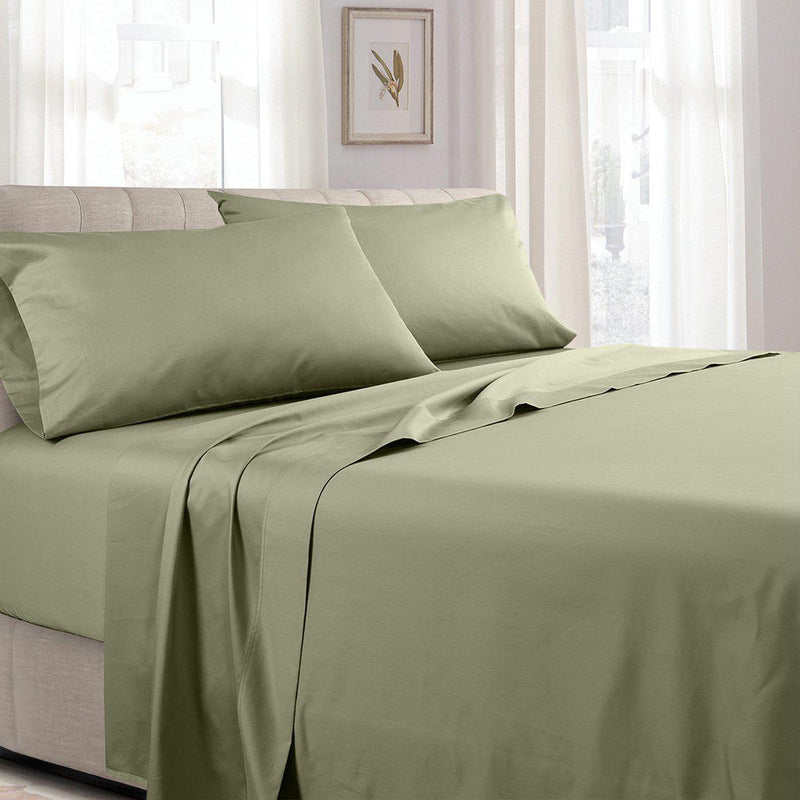 Flex Top King Sheet Set 340 All Cotton Sateen (Half Split Fitted)-Wholesale Beddings