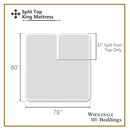 Flex Top King Sheet Set 340 All Cotton Sateen (Half Split Fitted)-Wholesale Beddings