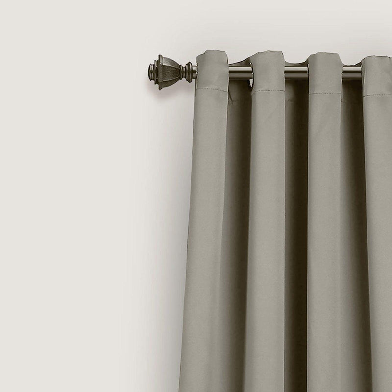 Grey Room Darkening Curtain Panel Pair - 55" W X 98" L ( Set of 2)-Wholesale Beddings