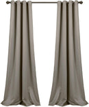 Grey Room Darkening Curtain Panel Pair - 55" W X 98" L ( Set of 2)-Wholesale Beddings