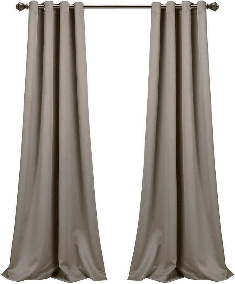 Grey Room Darkening Curtain Panel Pair - 55" W X 98" L ( Set of 2)-Wholesale Beddings