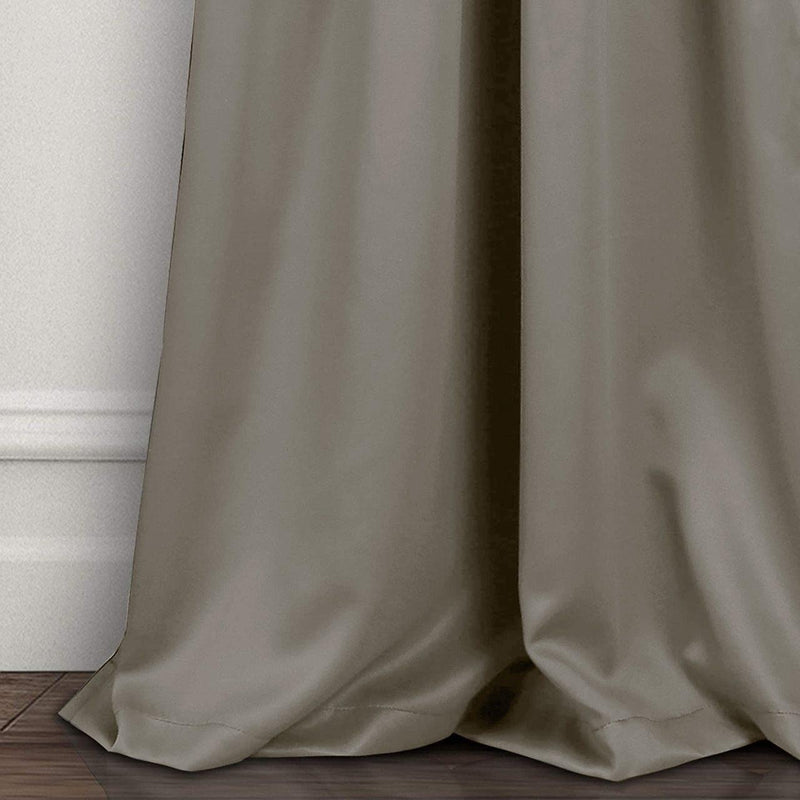 Grey Room Darkening Curtain Panel Pair - 55" W X 98" L ( Set of 2)-Wholesale Beddings