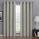 Gulfport Faux Linen Blackout Weave Curtains With Grommets Single Panel-Wholesale Beddings