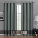 Gulfport Faux Linen Blackout Weave Curtains With Grommets Single Panel-Wholesale Beddings