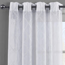 Harvard Grommet Top Embroidered Sheer Panel Pair (Set of 2 )-Wholesale Beddings