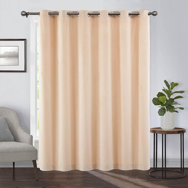 Heavyweight Wide Width 84-Inches Velvet Curtains Grommet Top (Single)-Wholesale Beddings