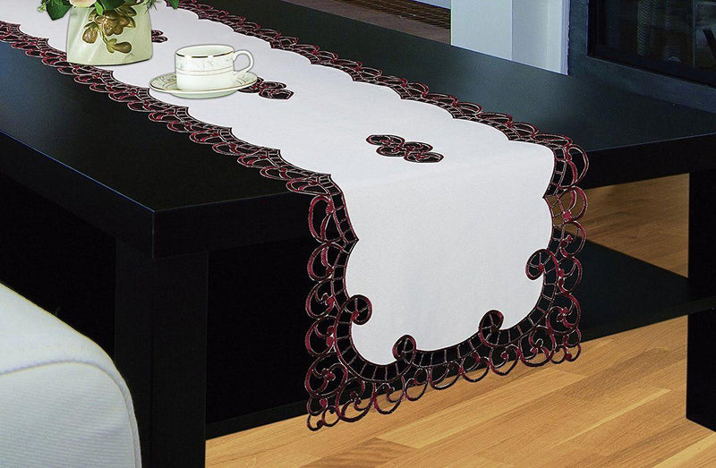 Holland Table Runner, Luxury Embroidered and Hand Cutwork Table Runner, Top Dinner Kitchen Table Runner-Wholesale Beddings