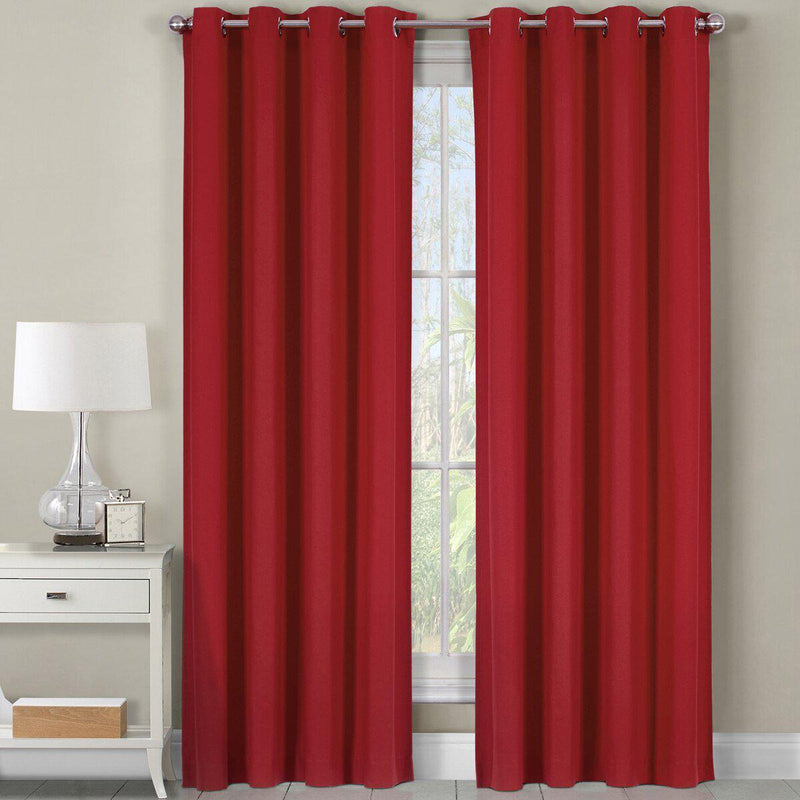 Luxor Heavyweight 100% Cotton Room-Darkening Grommet Curtains Single Panel-Wholesale Beddings