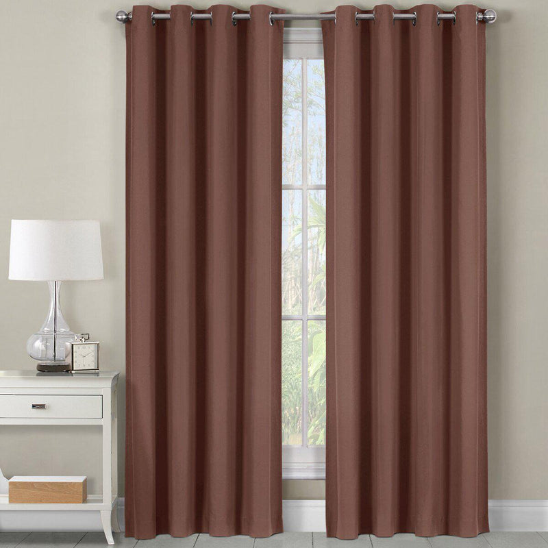 Luxor Heavyweight 100% Cotton Room-Darkening Grommet Curtains Single Panel-Wholesale Beddings