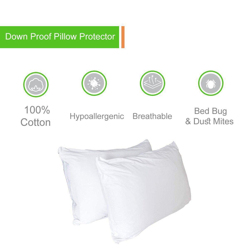 Down Proof Pillow Protector 600 Thread Count