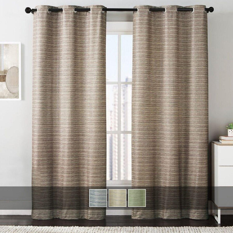 Manor Printed Thermal Grommet Room Darkening Curtain Panels 76”Wx84”L(Set of 2)-Wholesale Beddings