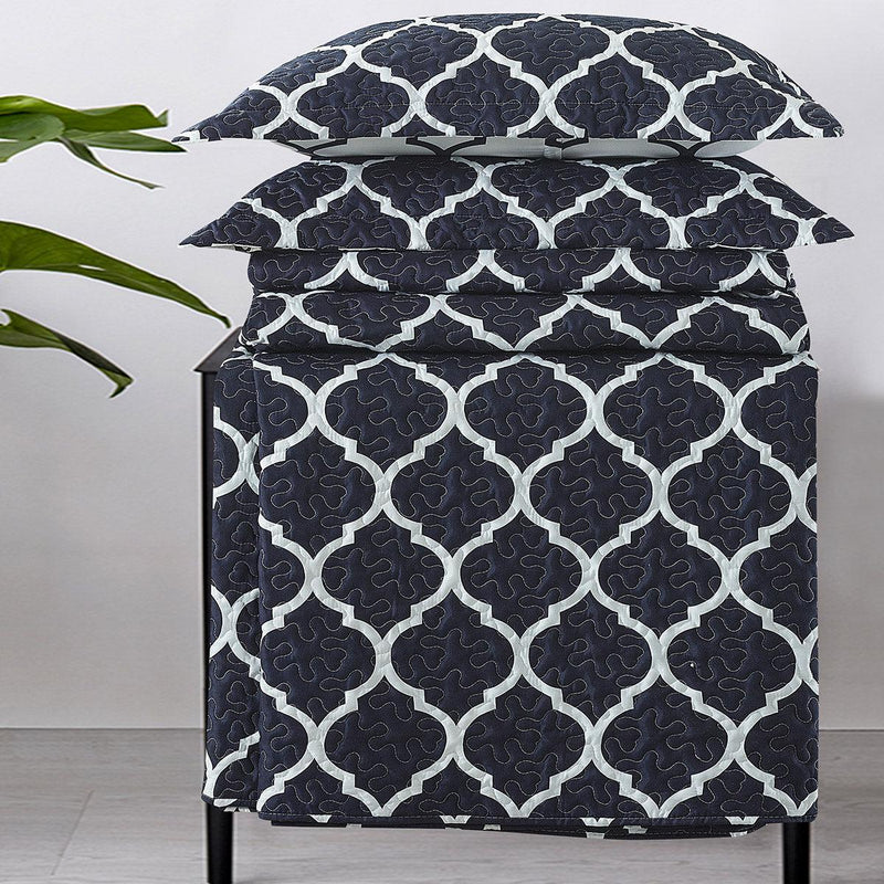Meridian Oversized Reversible Quilt Set-Wholesale Beddings
