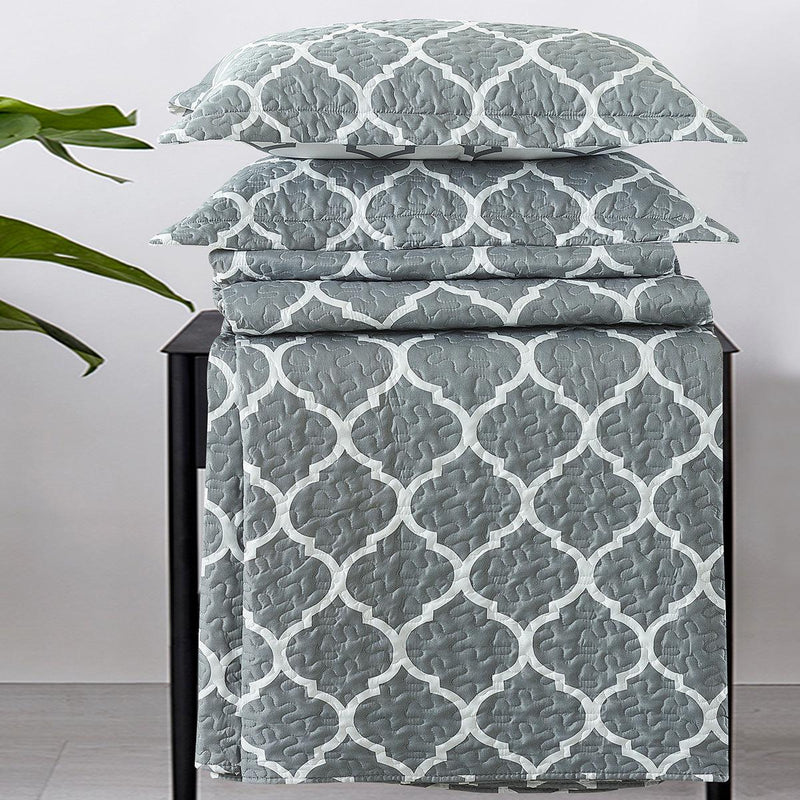 Meridian Oversized Reversible Quilt Set-Wholesale Beddings