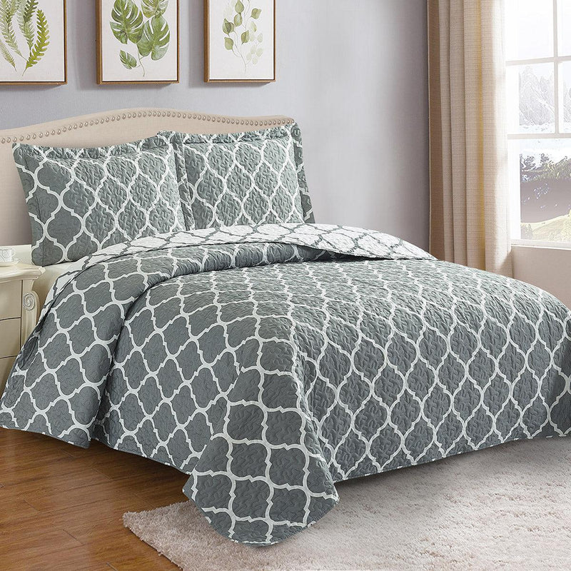 Meridian Oversized Reversible Quilt Set-Wholesale Beddings