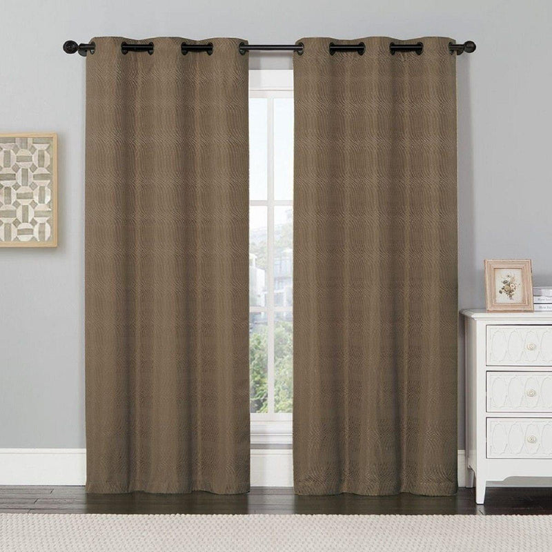 Murry Thermal Blackout Curtain Panels Jacquard Textured 76”Wx84”L(Set Of 2)-Wholesale Beddings