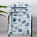 Nautical Sea Shells Quilt - Reversible Bedspread Set-Wholesale Beddings