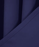 Navy Ava Blackout Weave Curtain Panels With Tie Backs Pair (Set Of 2)-Wholesale Beddings