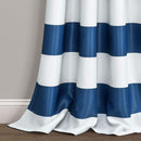 Navy Stripe Room Darkening 52 X 84 Inch Window Curtain ( Set of 2 )-Wholesale Beddings