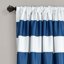 Navy Stripe Room Darkening 52 X 84 Inch Window Curtain ( Set of 2 )-Wholesale Beddings