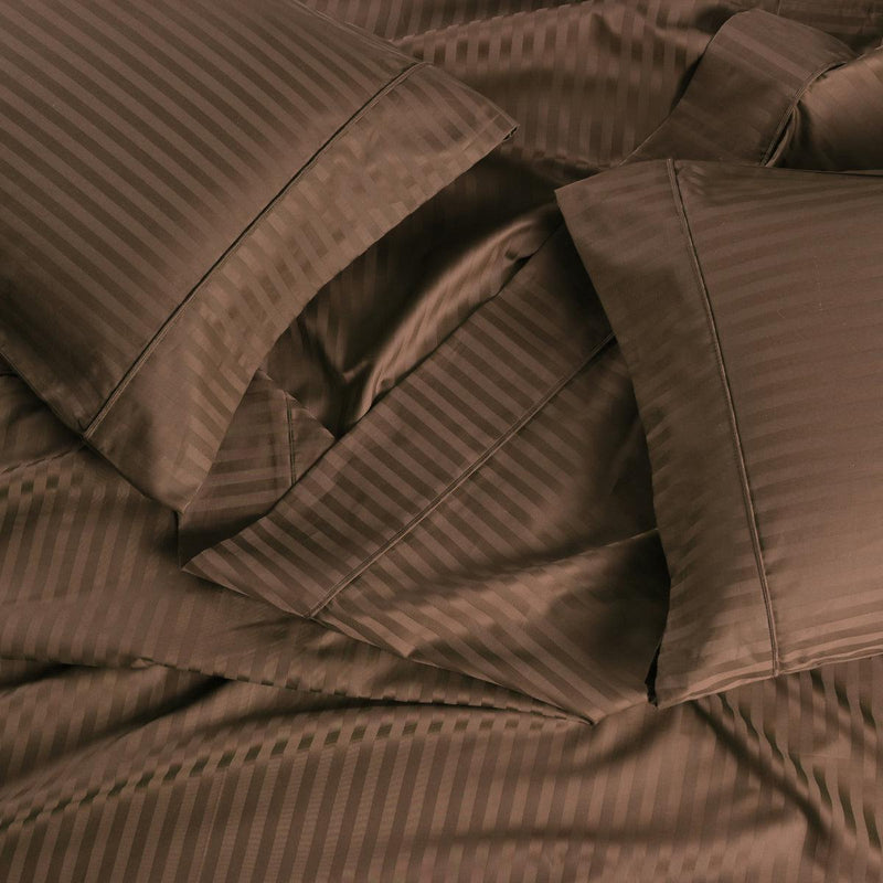 Olympic Queen 650 Thread Count Damask Striped Sheets-Wholesale Beddings