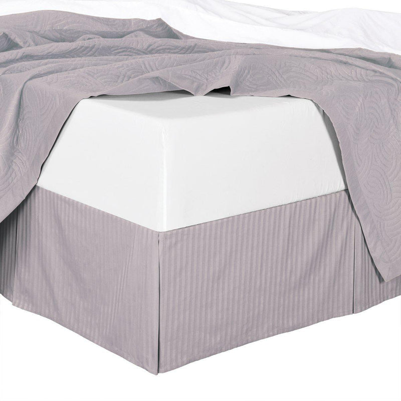 Olympic Queen Size Split Corner 100% Cotton Stripe 320TC Bed Skirts-Wholesale Beddings