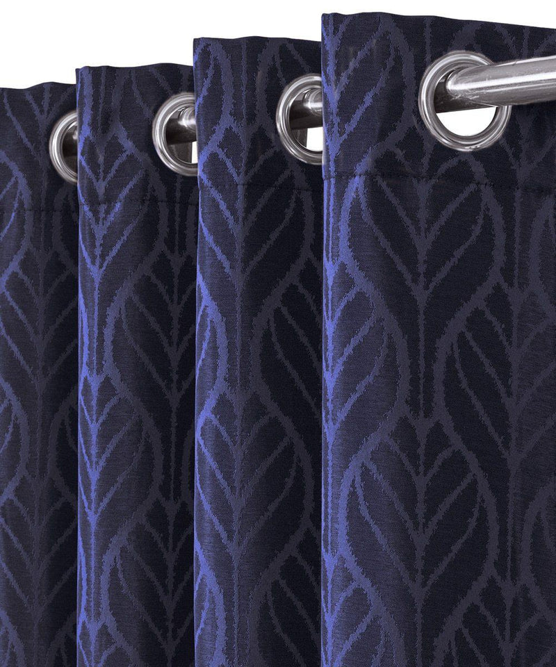 Pair Hilton Blackout Curtains Jacquard Thermal Insulated Set of 2 Panels-Wholesale Beddings