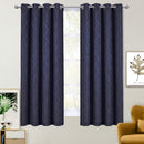 Pair Hilton Blackout Curtains Jacquard Thermal Insulated Set of 2 Panels-Wholesale Beddings