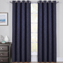 Pair Hilton Blackout Curtains Jacquard Thermal Insulated Set of 2 Panels-Wholesale Beddings