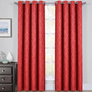 Pair Hilton Blackout Curtains Jacquard Thermal Insulated Set of 2 Panels-Wholesale Beddings