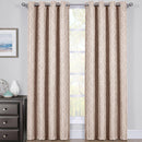 Pair Hilton Blackout Curtains Jacquard Thermal Insulated Set of 2 Panels-Wholesale Beddings