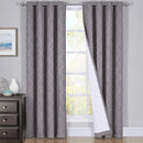 Pair Hilton Blackout Curtains Jacquard Thermal Insulated Set of 2 Panels-Wholesale Beddings