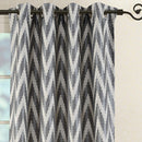 Pair (Set of 2) Lisette Chevron Top Grommet Window Curtain Panels, 108 Inches Total Width-Wholesale Beddings