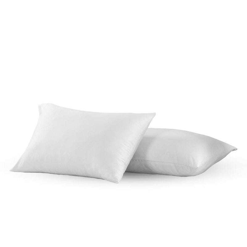 Pair Standard Or King Pillowcases Wrinkle-Free 650Tc Cotton Solid-Wholesale Beddings