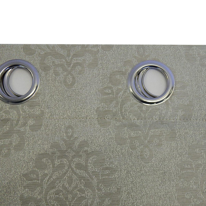 Paisley Thermal Blackout Jacquard Grommet Top Curtain Pair Panels-Wholesale Beddings
