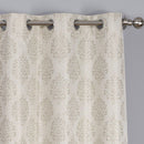 Paisley Thermal Blackout Jacquard Grommet Top Curtain Pair Panels-Wholesale Beddings