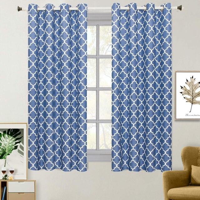 Periwinkle Meridian Room-Darkening Thermal Insulated Curtain Pair (Set of 2 Panels)-Wholesale Beddings