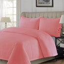 Pink Coverlet / Bedspread Set Reversible-Wholesale Beddings
