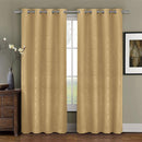 Prairie Contemporary Leafy Design Blackout Grommet Curtain Panel (Single)-Wholesale Beddings