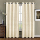 Prairie Contemporary Leafy Design Blackout Grommet Curtain Panel (Single)-Wholesale Beddings