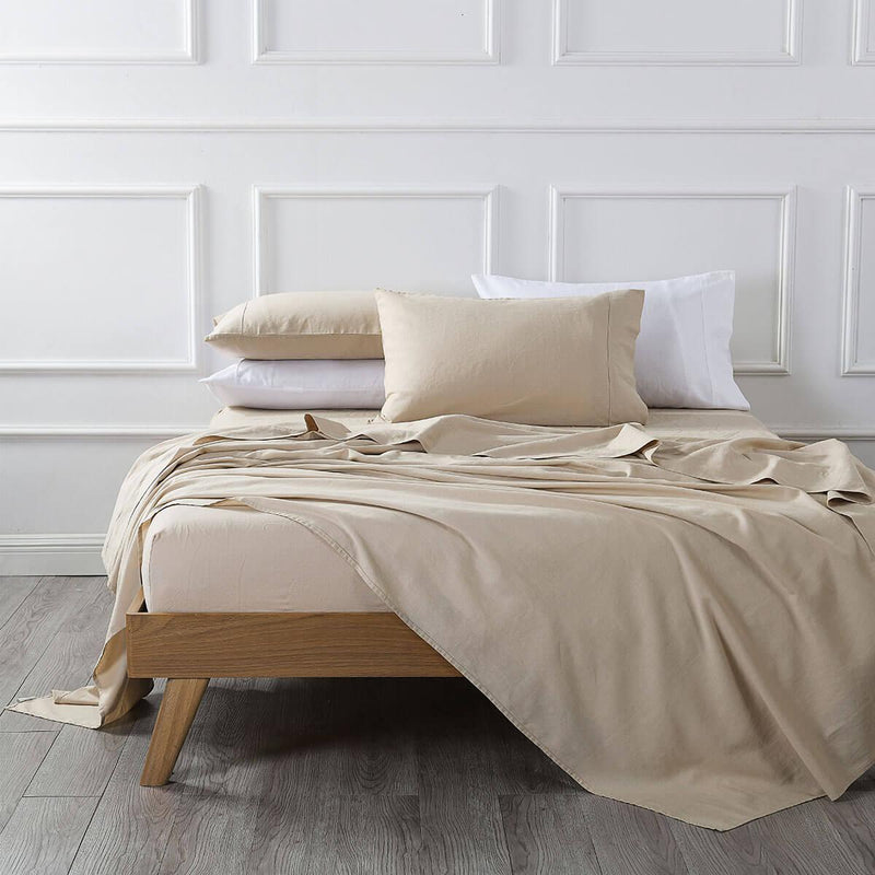 Pre-Washed Belgian Flax Linen Cotton Sheet Set-Wholesale Beddings